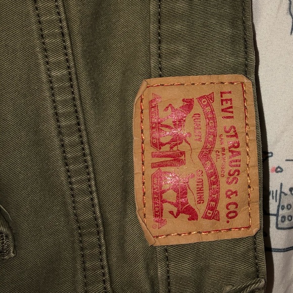 Olive Green Levi Skinny Jeans - Picture 4 of 4